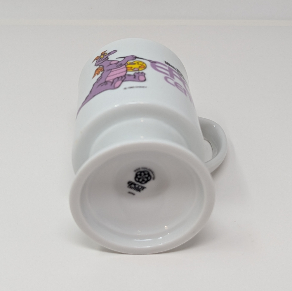 Walt Disney World Epcot Center Figment Milk Glass Mug 1982 Vintage Japan #3 - Picture 3 of 5